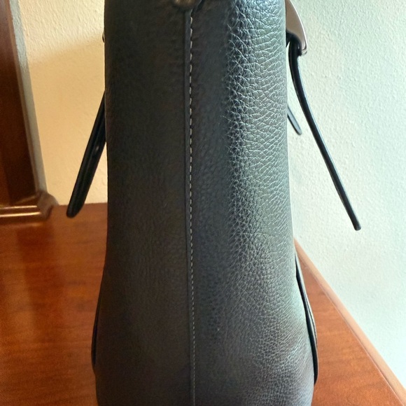 Coach Black Pebbled Leather Handbag - Picture 9 of 11